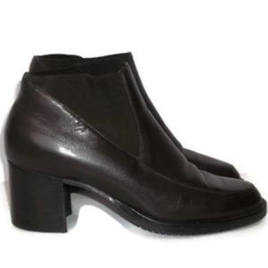 Calico Brown Leather Ankle Boots-Sz 7.5M